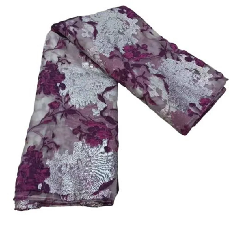 2022 Высококачественная африканская кружевная ткань из тюля, органза, французская вышивка, гипюр, вечернее платье для выпускного вечера, свадьбы, 5 ярдов