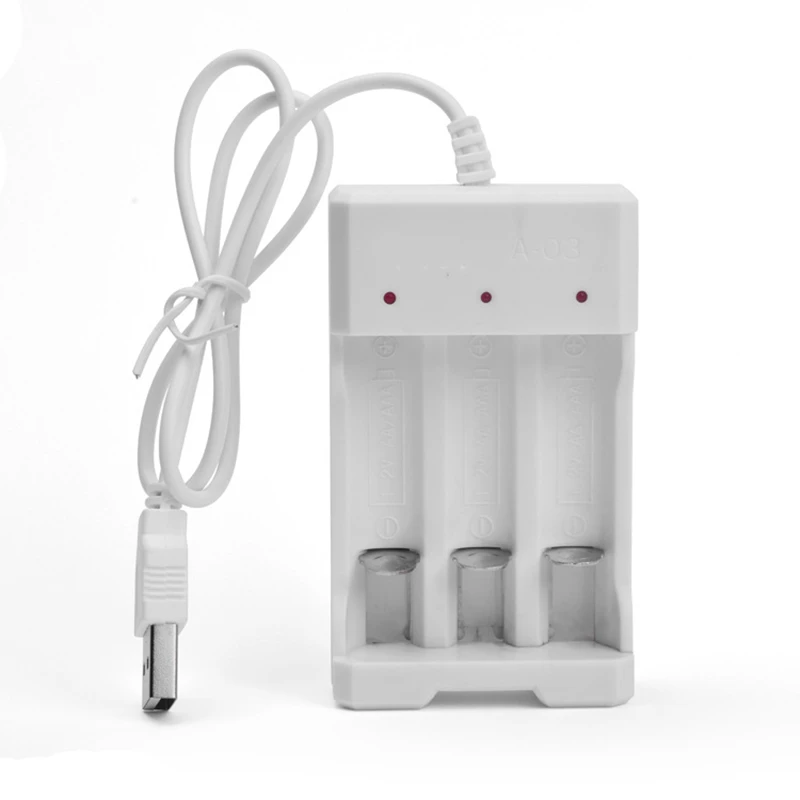 Зарядное устройство с 3 слотами USB для Nimh Nicd аккумуляторов AA AAA|Зарядные