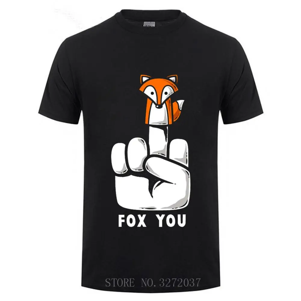 Мужская футболка с животным принтом Fox You черная из 100% хлопка camiseta 2020|Мужские