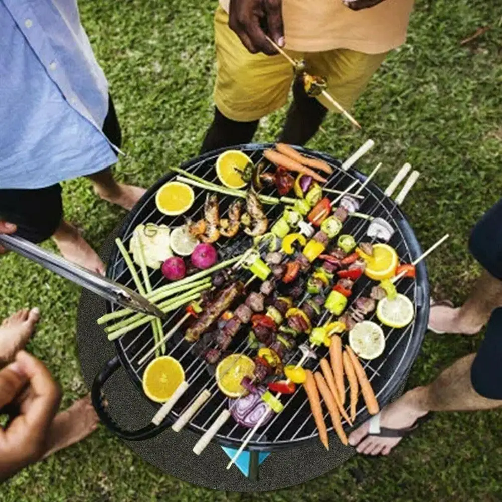 

New Round Under Grill Mat Large 36-inch Diameter For Family Grilling Sheet Resistance Fireproof Tools Outdoor Heat Mat Use Y9U8