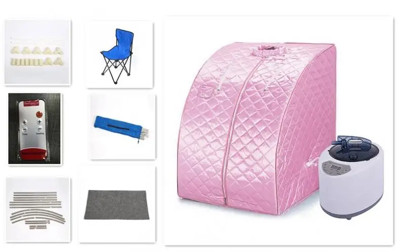 Розовая портативная терапевтическая Паровая домашняя баня набор для похудения