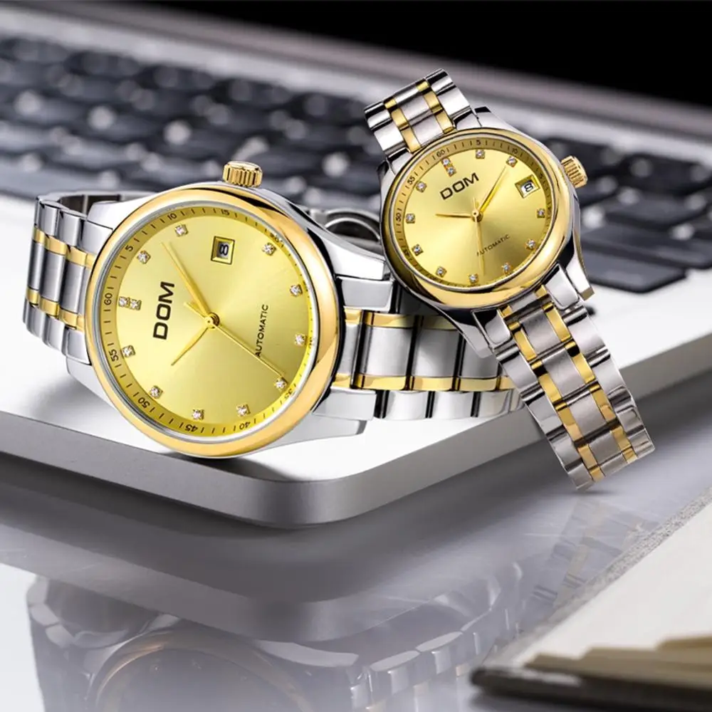 DOM 2018 Мужские механические часы топовый бренд Роскошные водонепроницаемые