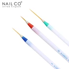 Arte Clavo для дизайна ногтей кисть для рисования полоса цветок 3D УФ-гель для ногтей акриловое перо Советы Дизайн DIY Инструменты для маникюра 3 шт.компл.