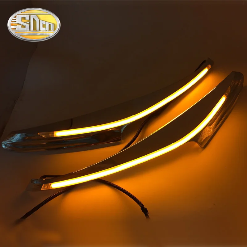 2 шт. автомобилей головной светильник бровей украшения желтый указатель поворота