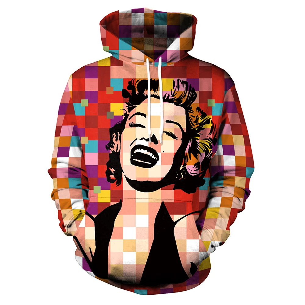 Забавная толстовка с капюшоном 3D рисунком для женщин и мужчин сезон осень зима