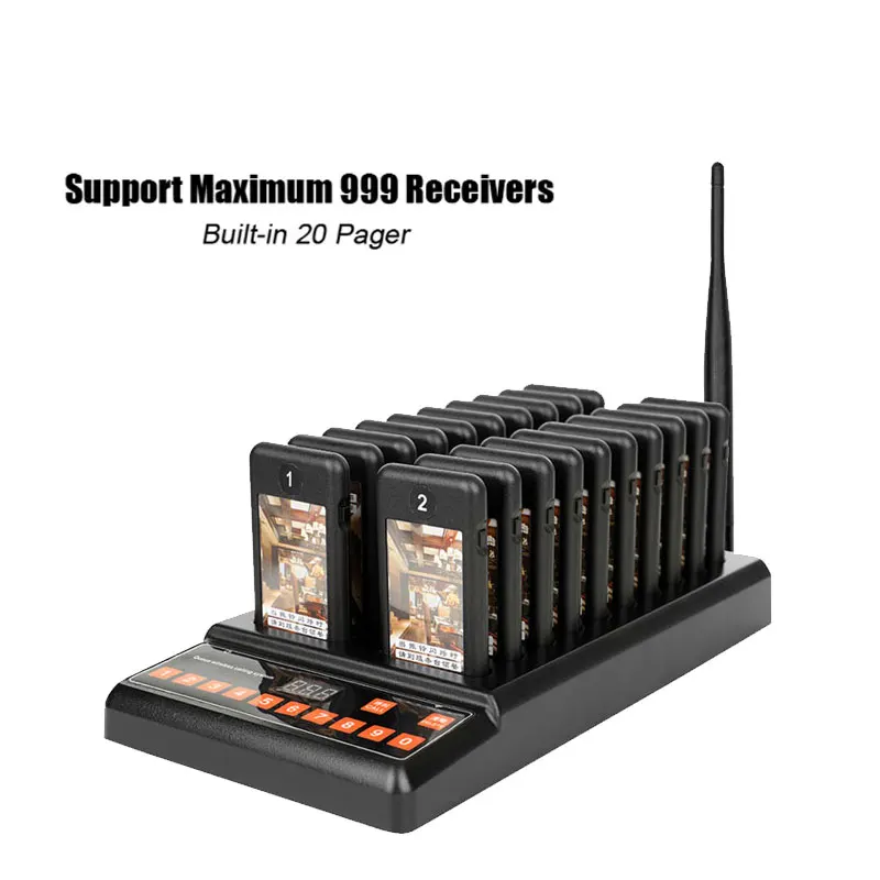 Ресторанный пейджер 20 каналов беспроводная система вызова официанта в очереди