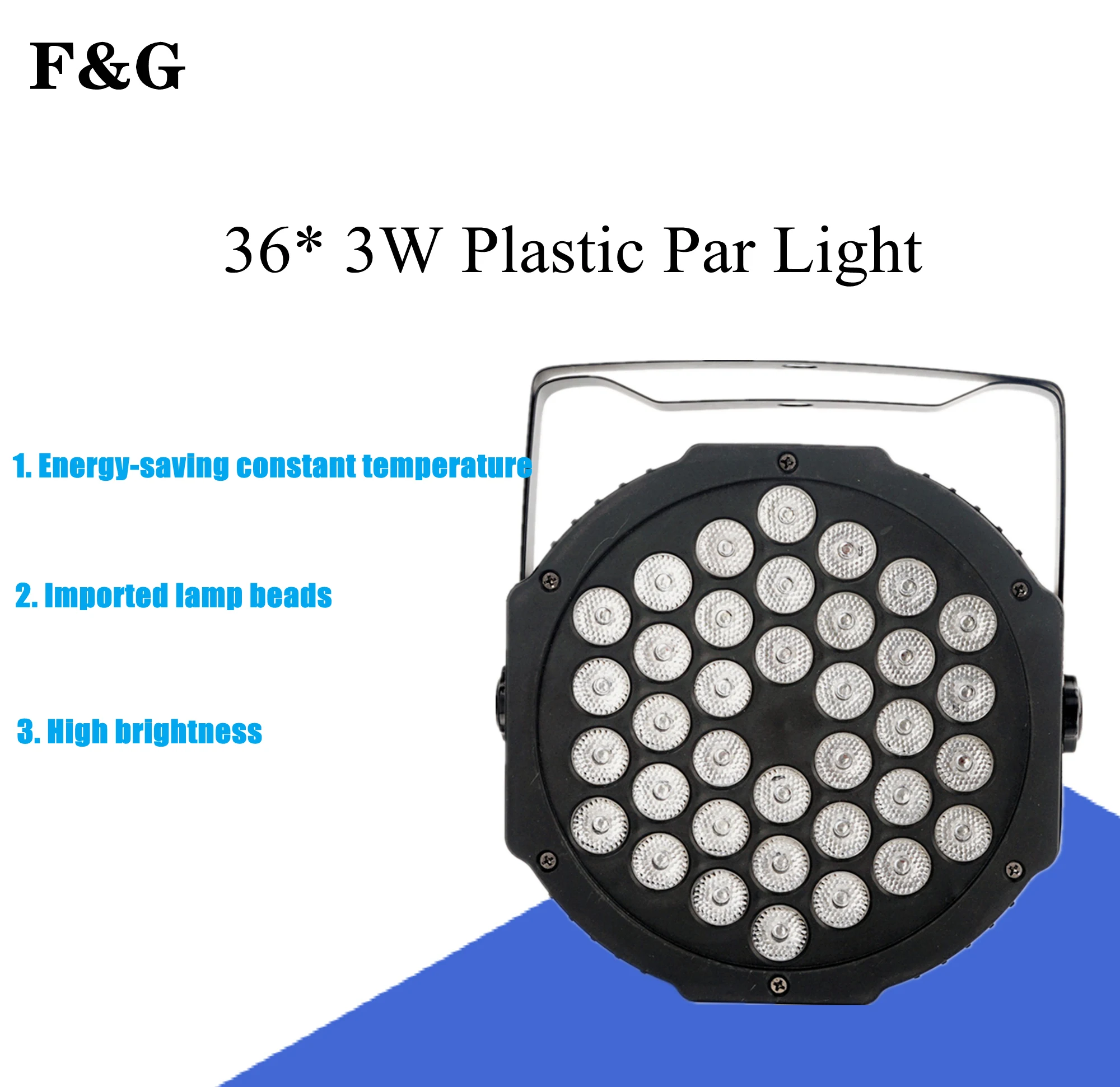 

Envío rápido LED 36x3W RGBW LED Par plano RGBW Color mezcla DJ Luz de lavado etapa Uplighting KTV Disco DJ DMX512 Lámpara decora