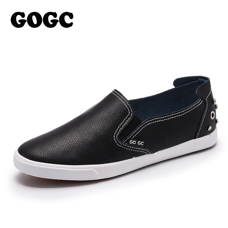 GOGC/обувь с кристаллами и заклепками, Женская дышащая дизайнерская обувь, женские Роскошный холст, женские белые кроссовки, повседневная обувь G980 - Цвет: G980-1