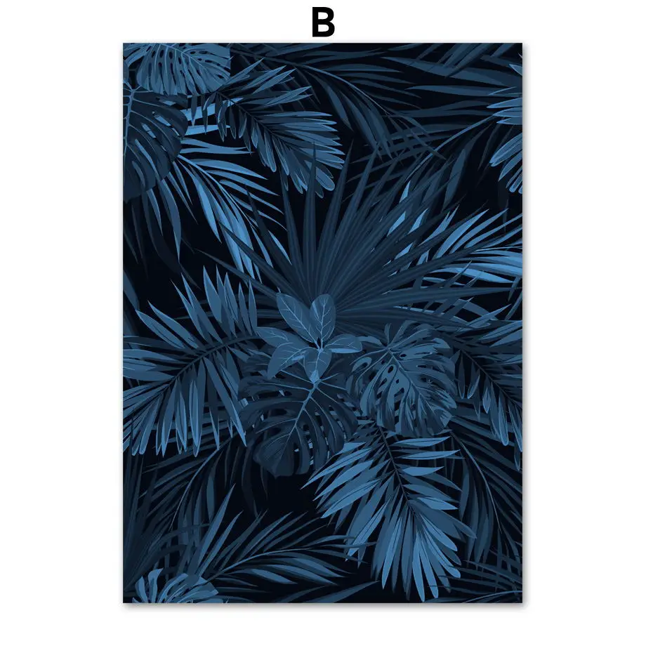 

Blue Dandelion Succulents Monstera Leaves Wall Art Canvas Painting Nordic Posters And Prints Wall Pictures For Living Room Decor