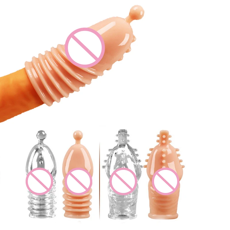 Силиконовая головка пениса рукав многоразовые презервативы задержка эякуляции