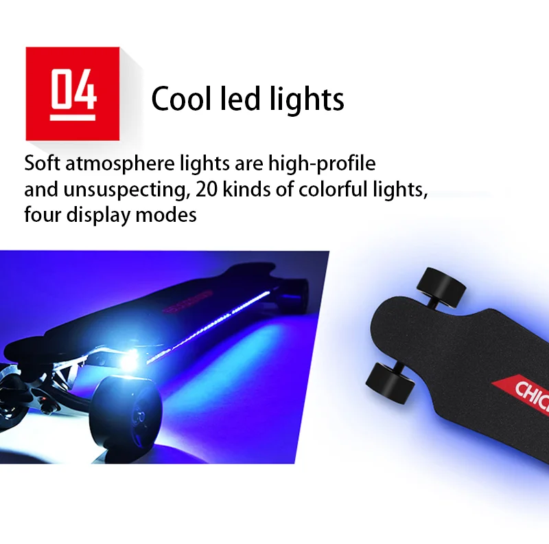 2021 CHICWAY M5 Электрический скейтборд Водонепроницаемый Анти-райот тонущий спуск