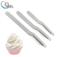 1pc 6810 inches stainless steel butter cake cream spatula for cake smoother fondant baking pastry cake decorating tool 9917