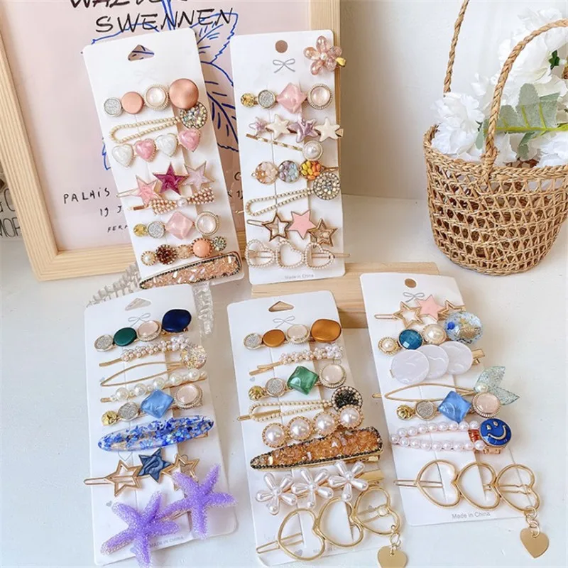 

1Set Metal Hairpins Clips Cute Styling Tools Hairbands Headwear Barrettes Children Hairgrips Hair Girls Women Accessories