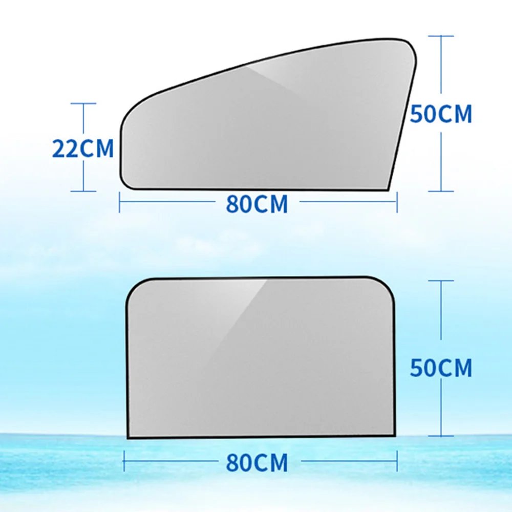 

4Pcs Magnetic Car Sun Shade Side Window Sunshade Cover UV Protection Side Window Curtain Sun Block Summer Car Accessories