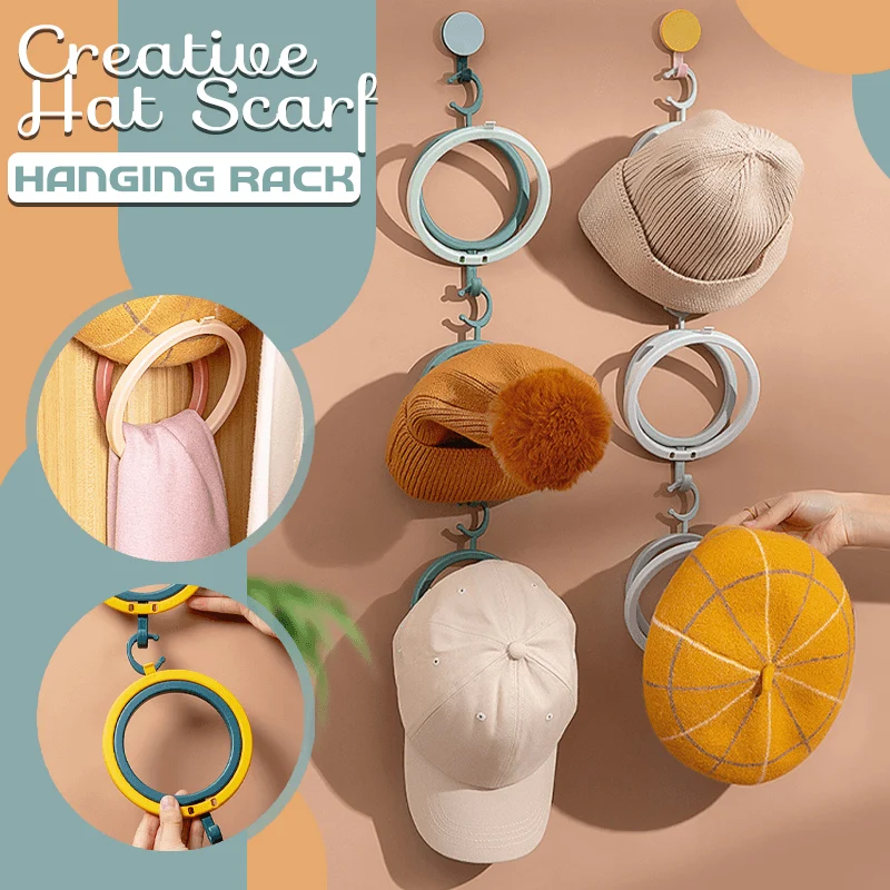 

Cap Hanging Rack Hat Display Storage Rack Convenience Clothes Ties Holder Organizer For Door Wall Closet Organizer Rangement