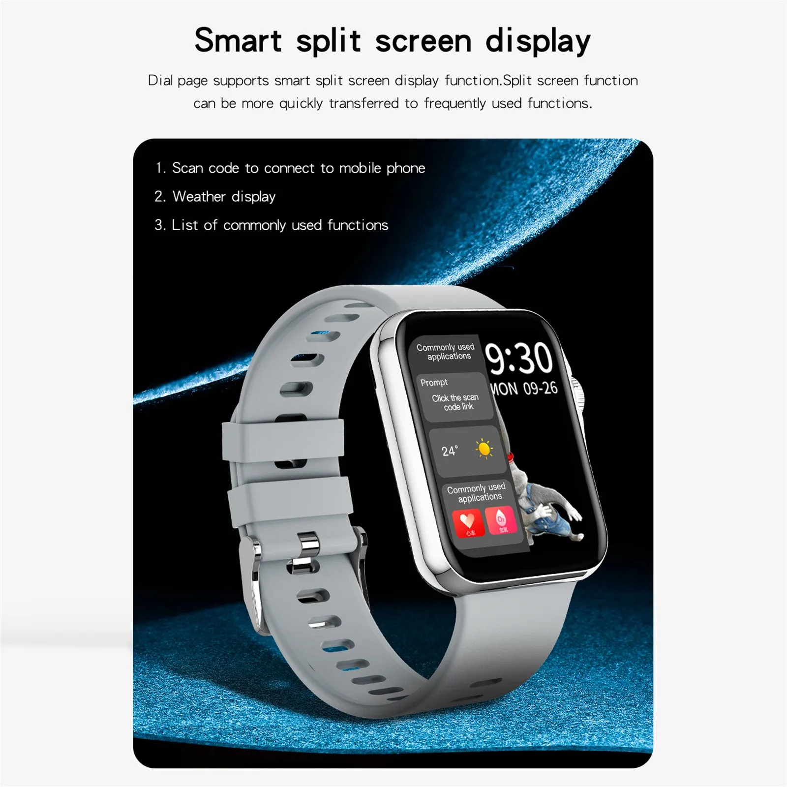 

HIPERDEAL(HIPERDEAL) Smart Watch D06 Sports Smart Watch 1.6 Inch Bluetooth Call Fitness Heart Rate Waterproof smart watch 2020