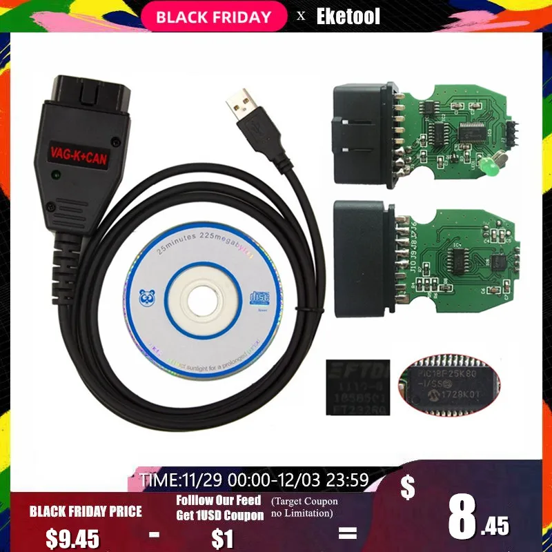 Для VAG K+ CAN Commander 1,4 зеленая печатная плата PIC18F25K80 FTDI FT232RQ чип для AUDI/VW/Skoda/Seat VAG K+ CAN 1,4 K-Line Commander Full