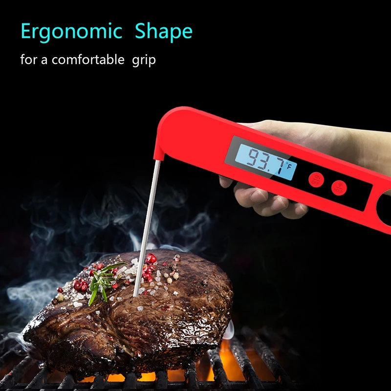 Цифровой термометр для мгновенного считывания мяса светодиодный приготовления