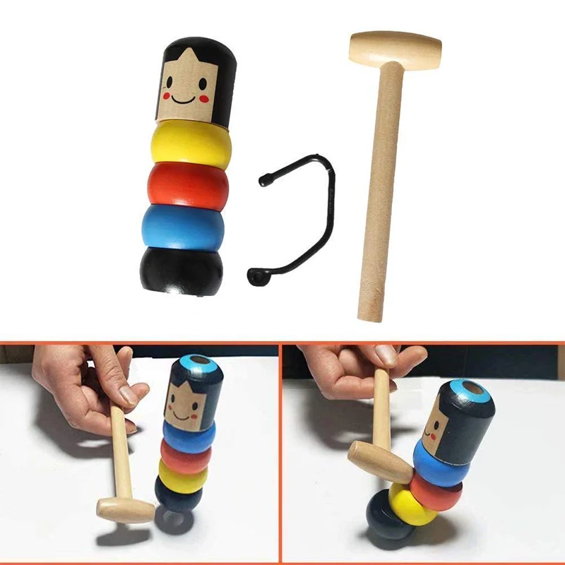 1 Набор Небьющийся деревянный человек иммортальная Дарума волшебная игрушка