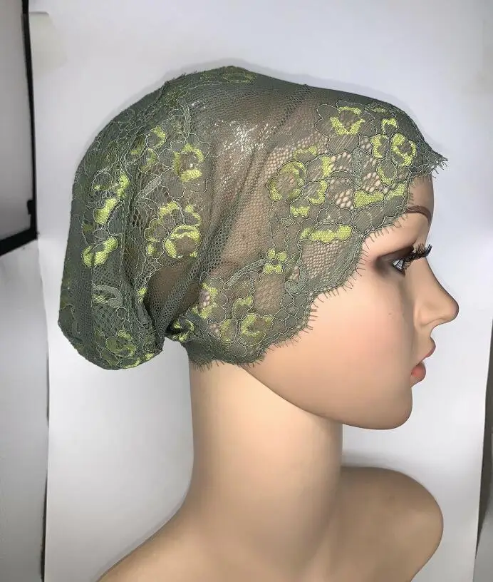 Женская мусульманская внутренняя шапка шарф кружевной тюрбан накидка на голову