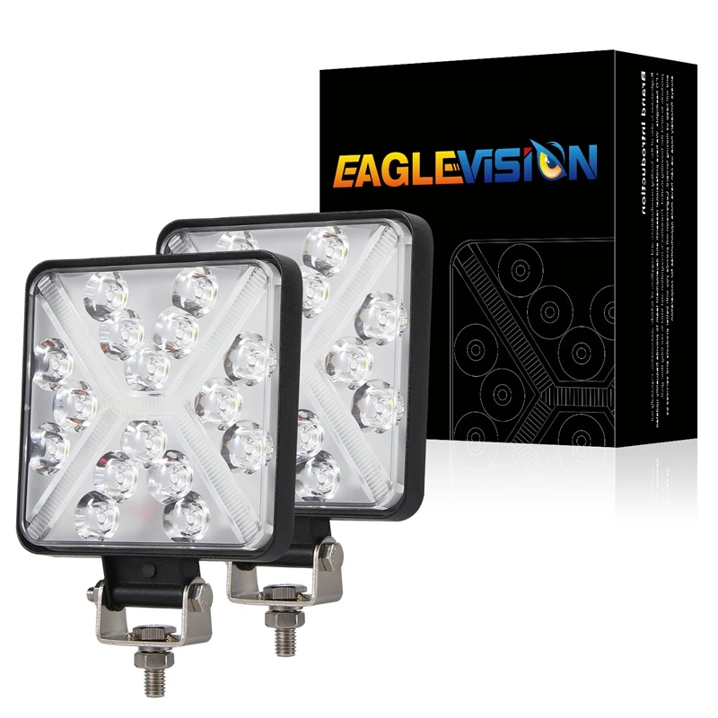 

EAGLEVISION, комплект из 2 предметов, 4 дюйма квадратный LIight светодиодный 168 Вт вездеход рабочий светильник Pod светильник s пятно луча дорожный