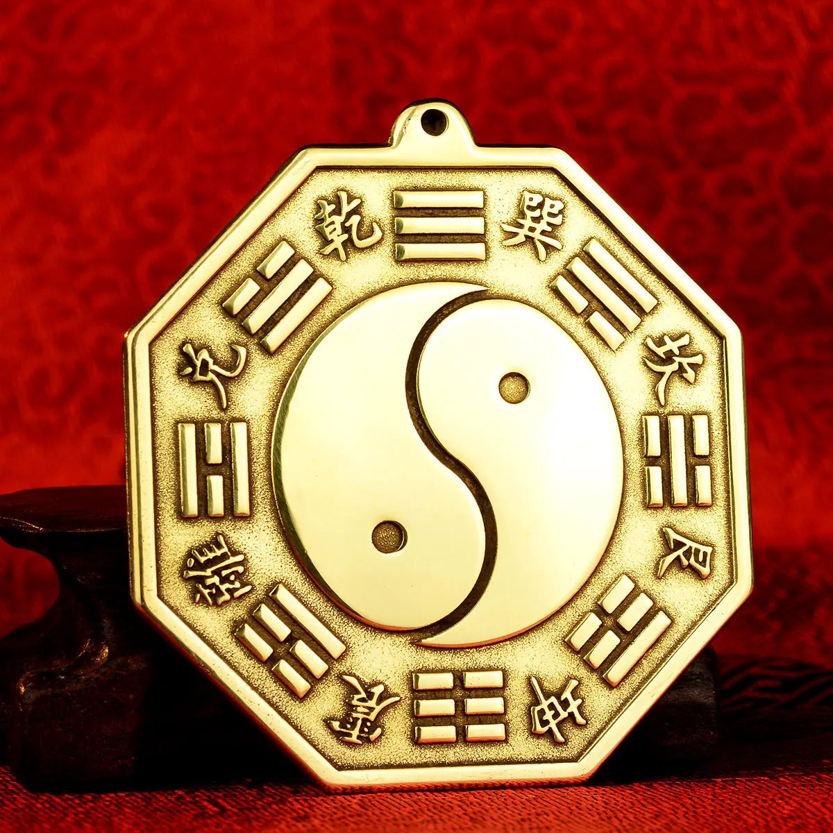 Зеркальный кулон Багуа из чистой меди с пятью элементами в Стиле Инь и Ян тайцзи