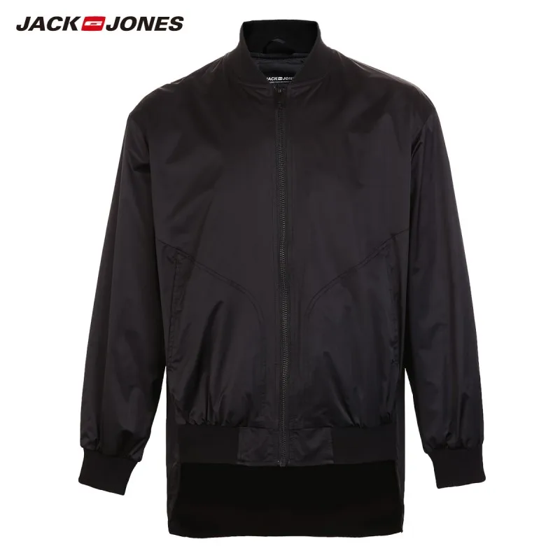 JackJones Осенняя мужская крутая бейсбольная куртка с абстрактным принтом и воротником 218321549