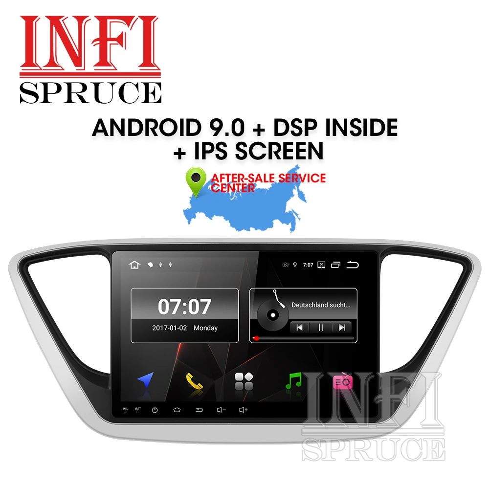 Автомобильный DVD GPS 32G PX30 infispruce для Hyundai Verna Solaris 2017 9 &quotAndroid 0 головное устройство ПК