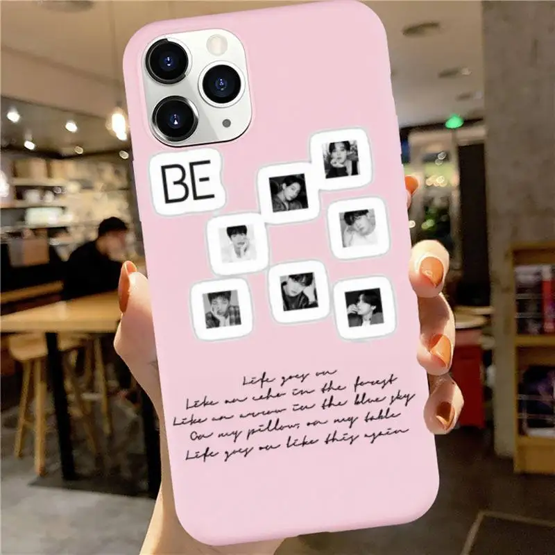 

'Life Goes On' hot kpop new song luxury Phone Case funda Candy Color for iPhone 6 7 8 11 12 s mini pro X XS XR MAX Plus