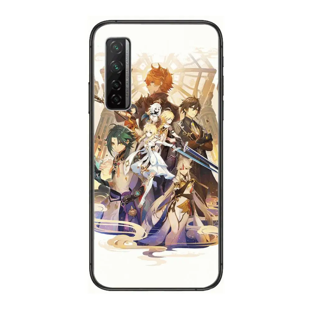 

Genshin Impact Case study Phone Case For Huawei mate 40 30 10 20 40 8 9 Lite Z Pro Black Etui 3D Coque Painting Hoesjes 5g blac