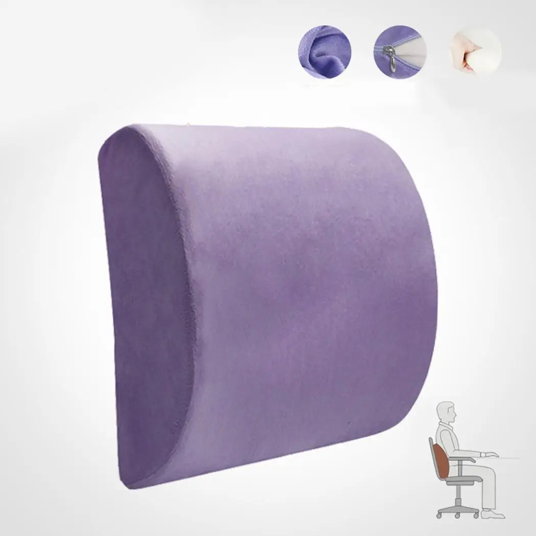 Universal 3D Memory Foam Lumbar Cushion Washable Mesh Cloth Car Pillow Chair Back Support Waist Massager Auto Accessories | Автомобили и