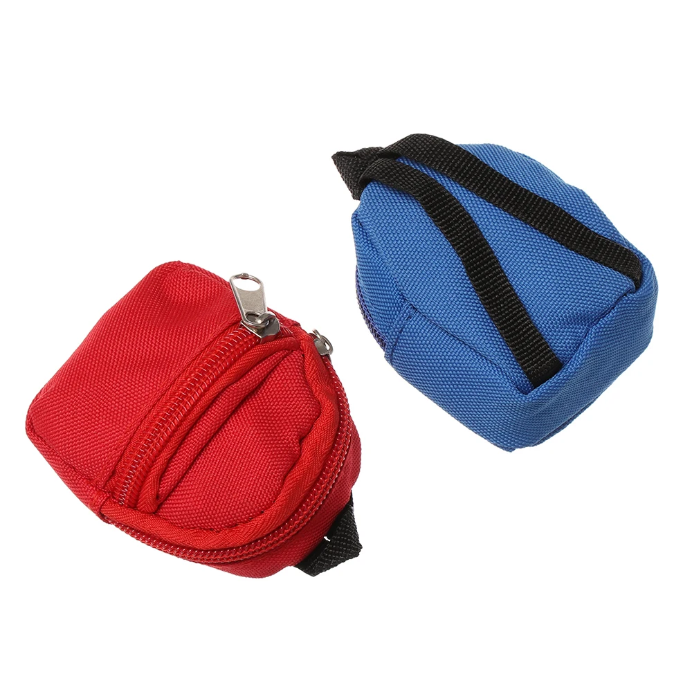 Мини-рюкзак для кукол маленький тканевый с двойной молнией сумка нулевой кошелек