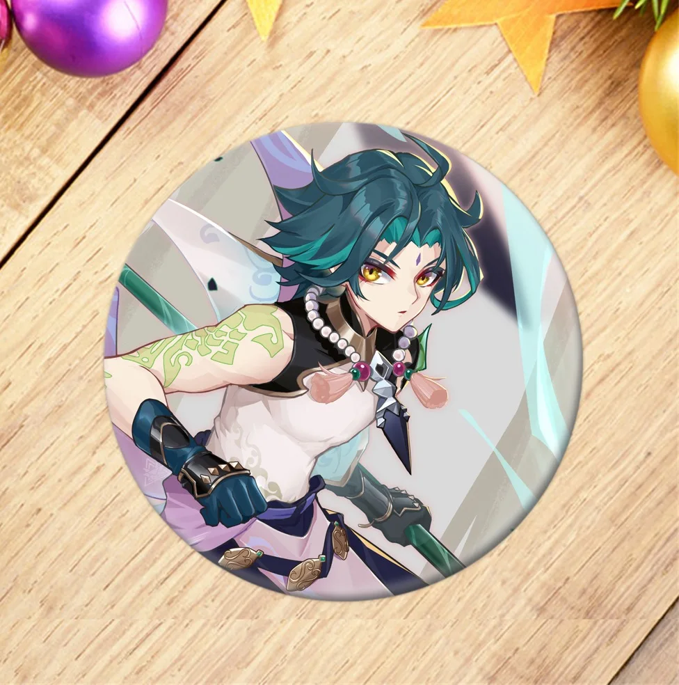 Металлические значки Genshin Impact в ассортименте