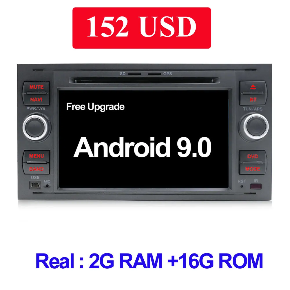 PX6 ram 4G+ rom 64G Android 9,0 Восьмиядерный 2Din автомобильный DVD для FORD для FOCUS 2005-2007 Galaxy Transit радио gps для фокусировки камеры