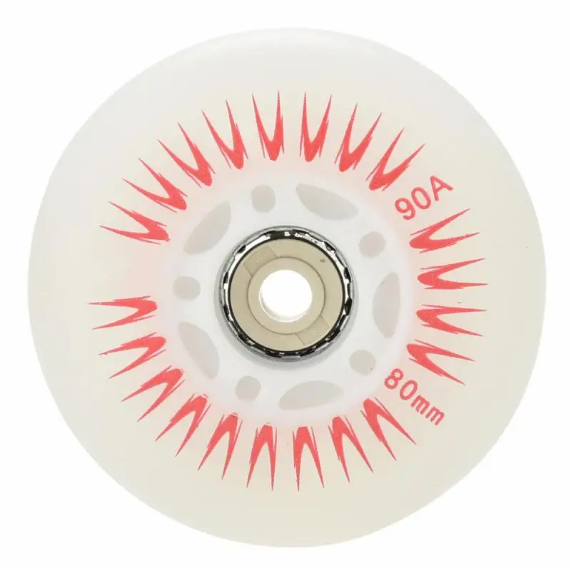 Flashing LED Light Roller Inline Sliding Skating Flash PU Roller Skate Wheels Rollerblade Replacement 80mm 90A Hardness