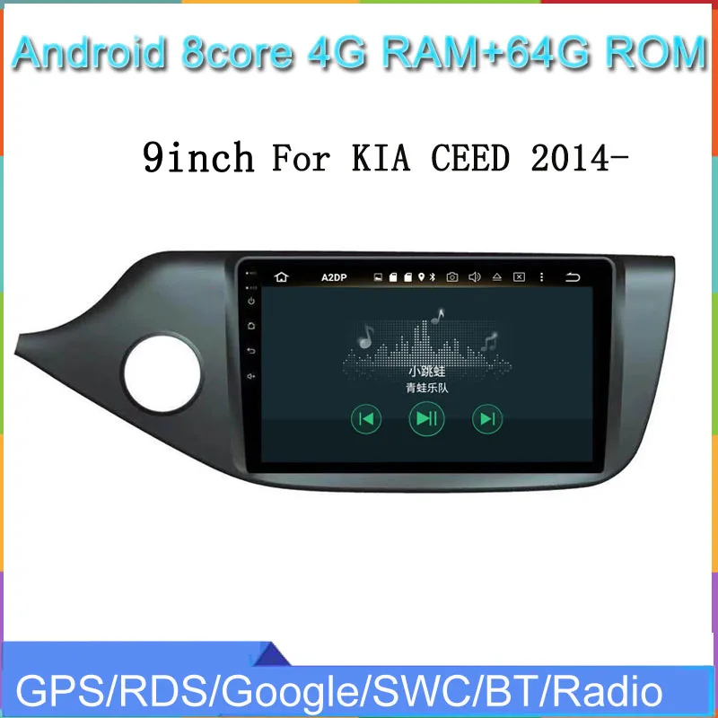 저렴한 기아 CEED 2014-2017 년을위한 9 인치 무선 Carplay Android10 차 라디오 차 멀티미디어 Gps 항법 선수 오디오 입체 음향 Headunit BT