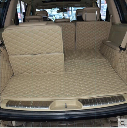 

Customized Full Covered Car Trunk Mats for Mercedes-Benz GL 350 7seats Waterproof Leather Carpets for Benz GL 350