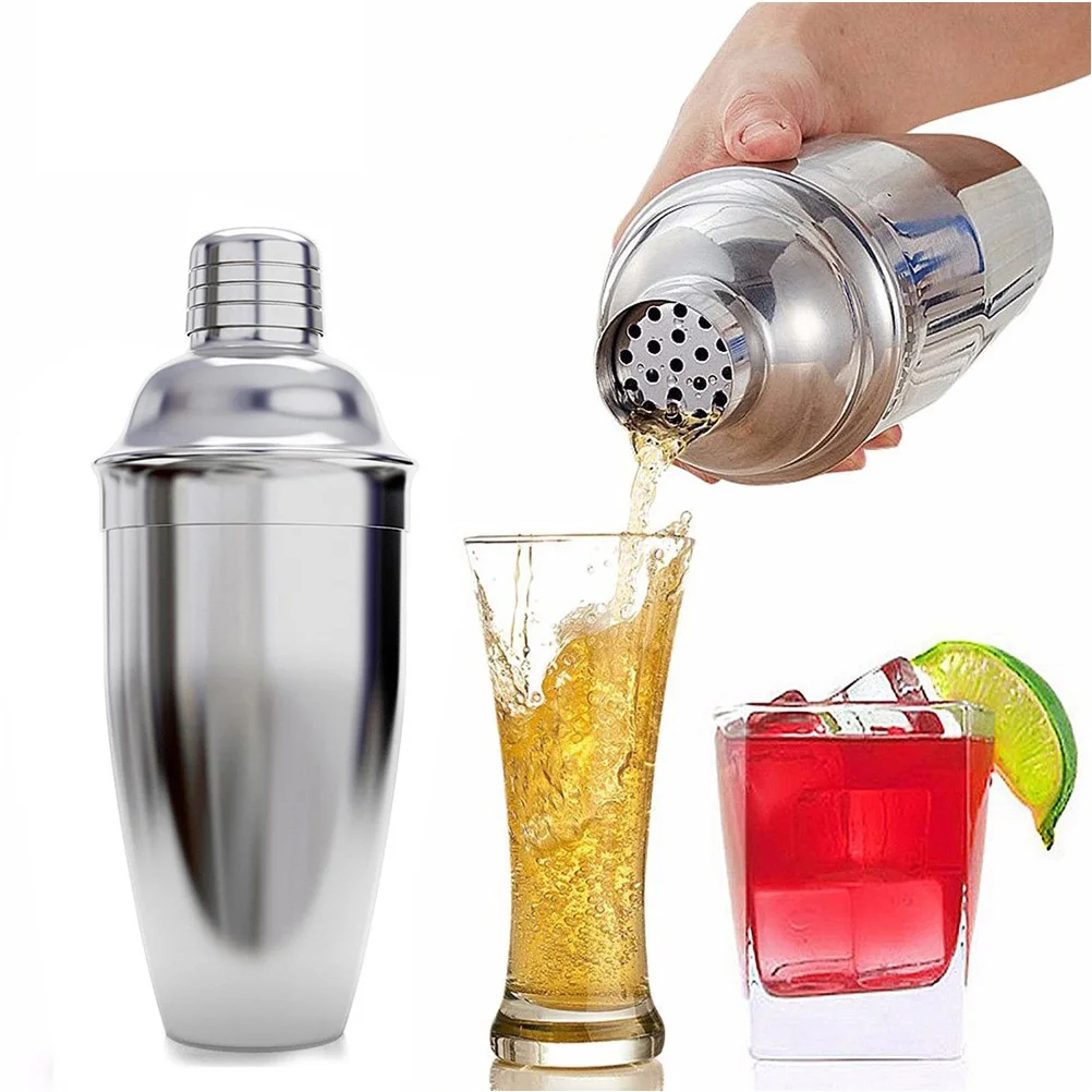 

750ml Cocktail Shaker Stainless Steel Drink Shaker Rustproof Martini Mixer1
