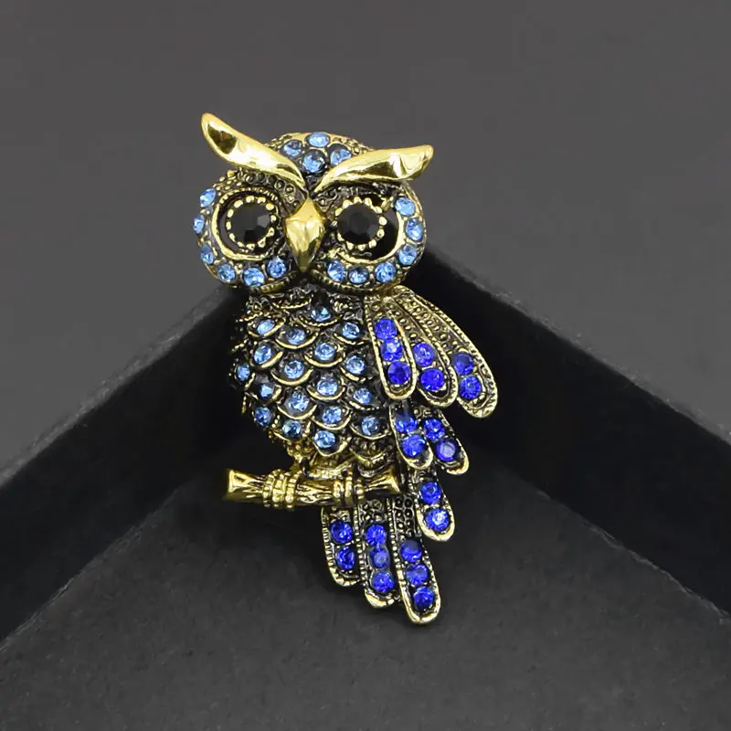 Визуальная брошь в виде совы Потрясающие Кристаллы ювелирные изделия булавка