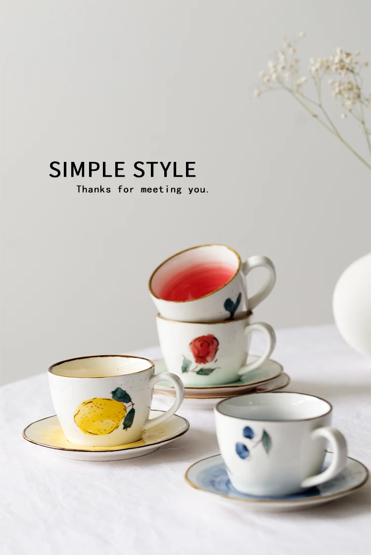 

Hand Painted Cute Coffee Cup Coffee Cup Luxury Vintage Porcelain Coffee Cup Eco Friendly Filizanki Do Kawy Drinkware DL60BD