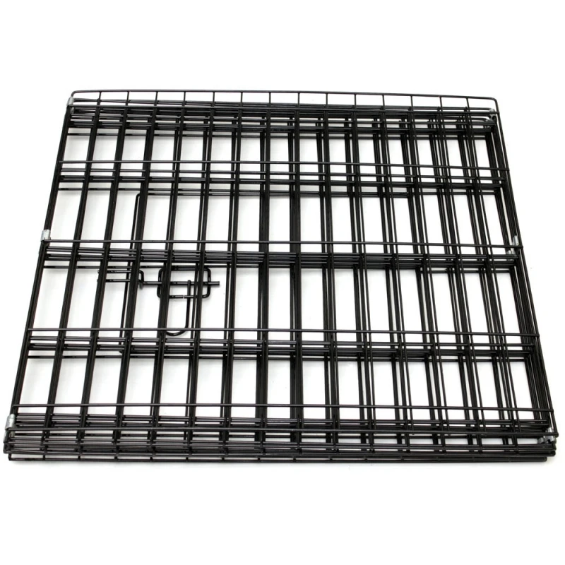 Портативный складной манеж для домашних животных металлический черный забор из