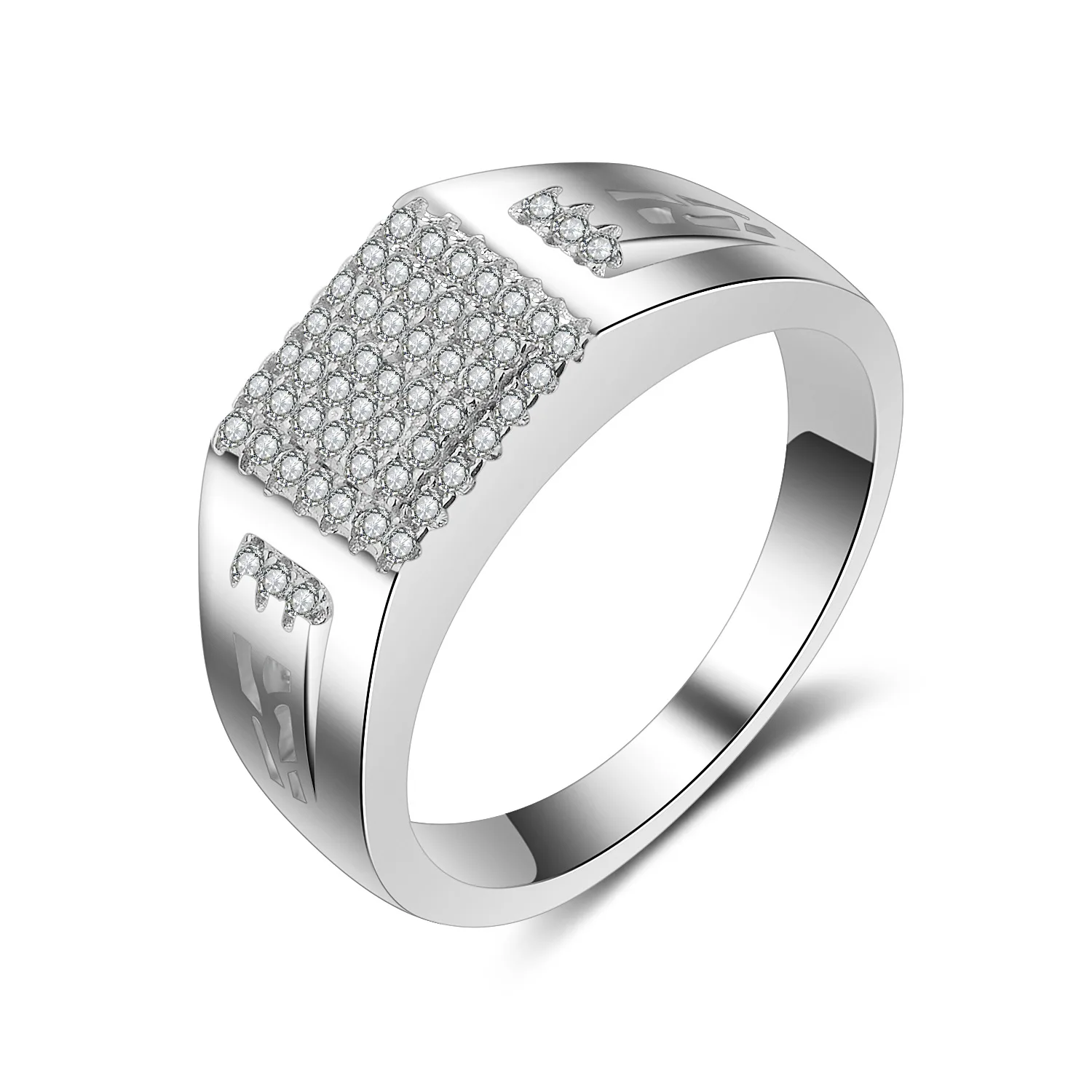 Серебряное кольцо 925 VVS1 с бриллиантами для мужчин квадратное Bague Etoile Bizuteria хип хоп