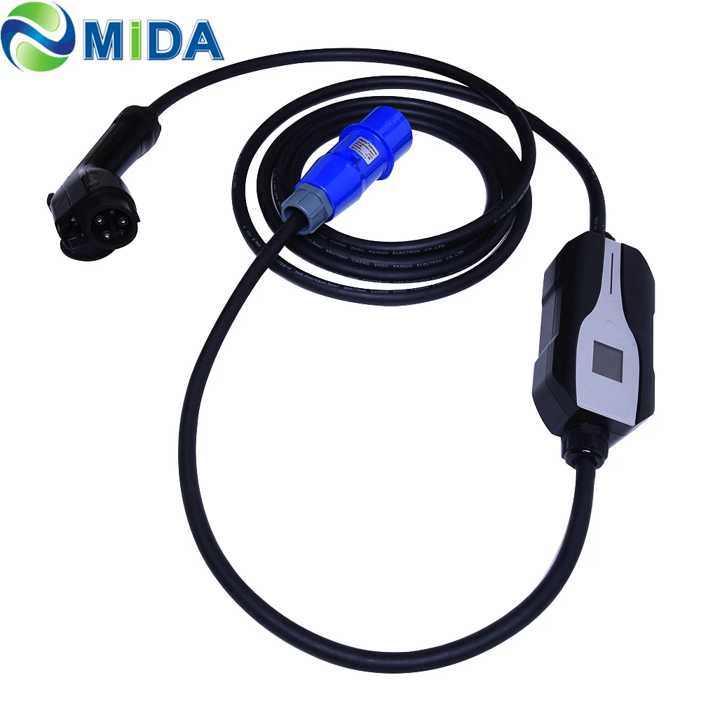 Регулируемое зарядное устройство для электромобилей типа 1 разъем J1772 10 А 16 20 24 32 3