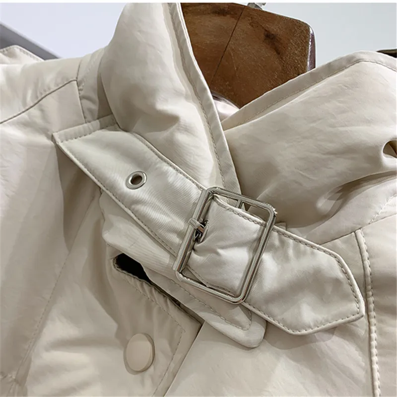 Женский однобортный пуховик на белом утином пуху Повседневная Толстая теплая длинная куртка свободного