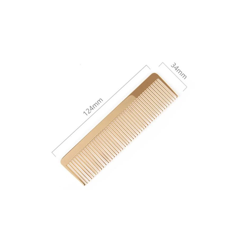 

Nordic Style Aluminum Alloy Gold Retro Metal Comb Hair Comb Professional Hairdressing Comb Barber Accessories Hair Golden Comb