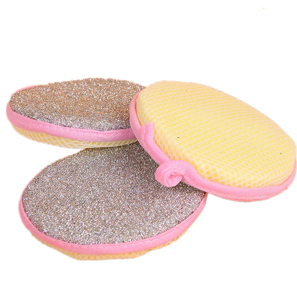 1 шт. Двусторонняя Кухня очистки ручной насос для мытья посуды с скребок губка