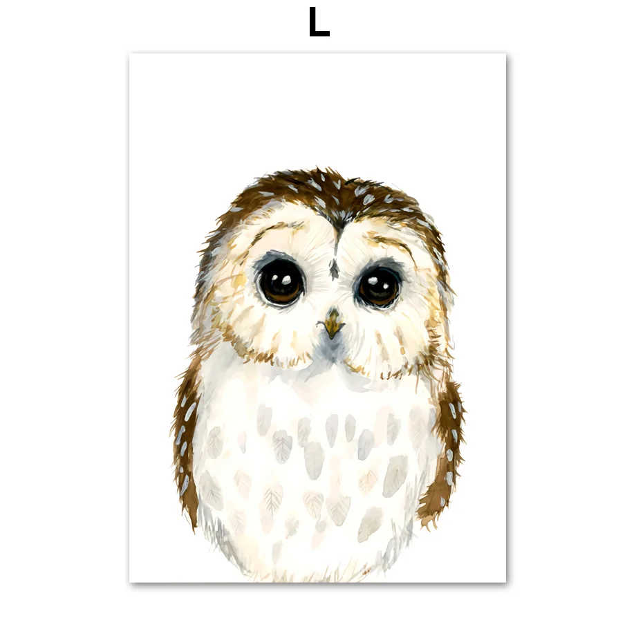 Слон Зебра лиса кролик медведь Сова Жираф настенные художественные