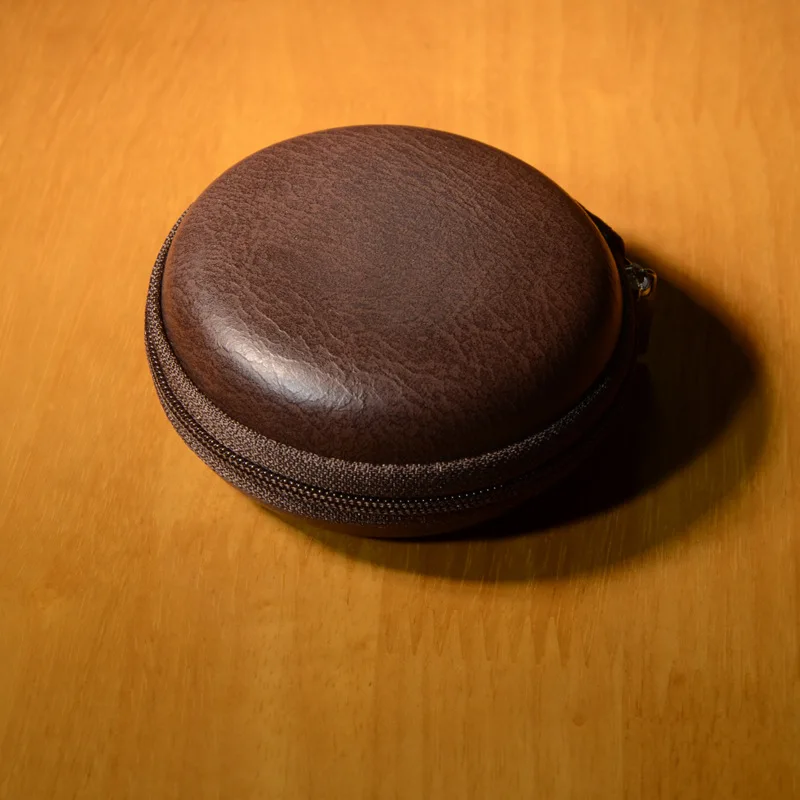 Brown With Mesh Наушники-вкладыши, чехол для хранения, сумка из искусственной кожи, USB кабель, органайзер, портативный, водонепроницаемый, на молнии, чехол для переноски s, сумка для наушников - Цвет: Brown With Mesh