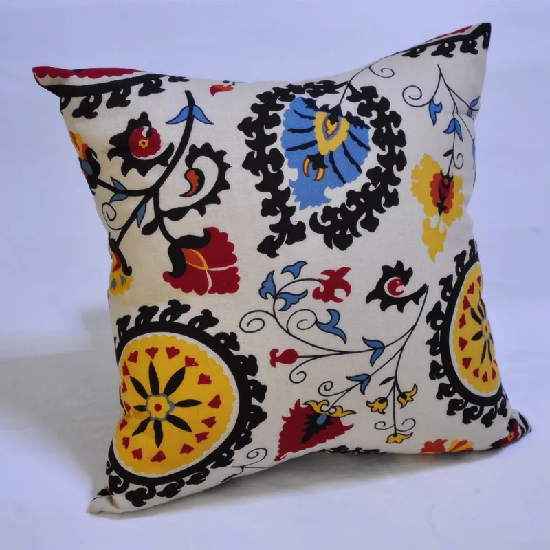 

Multi Sizes Pastoral style National Inn table flag Cotton and hemp Mediterranean style Lucky flower table runner