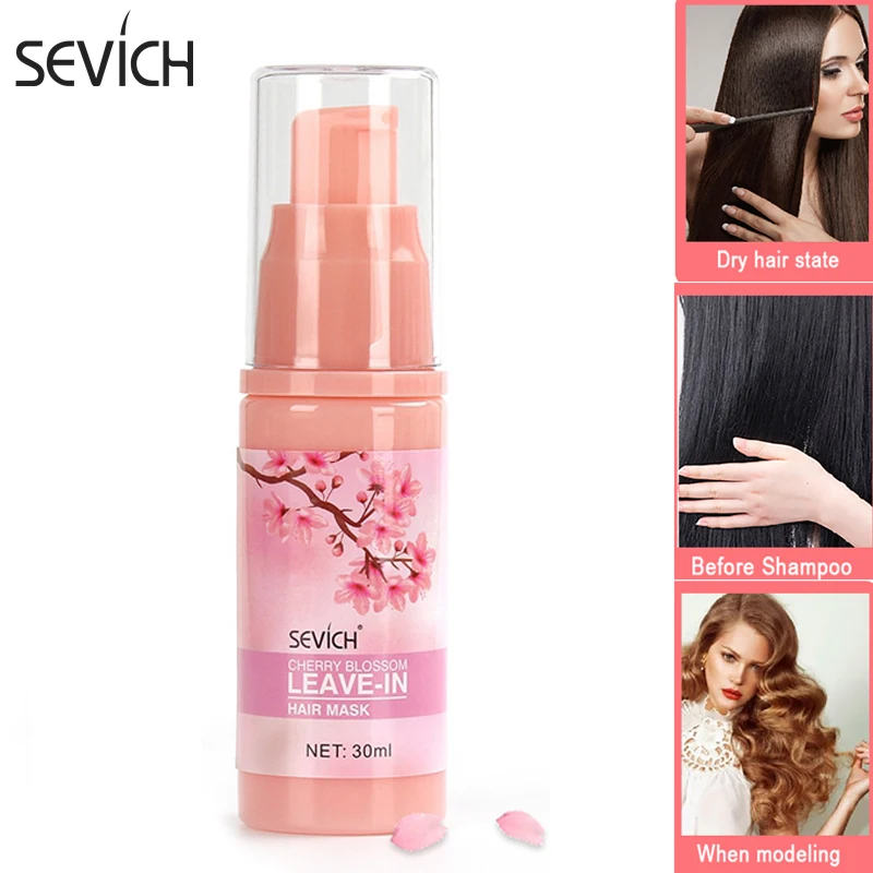 

30ml Sevich Keratin Hair Treatment Cherry Blossom Hair Mask Repair Damage & Smoothing Hair Amino Acid Leave-in Hair Conditioner
